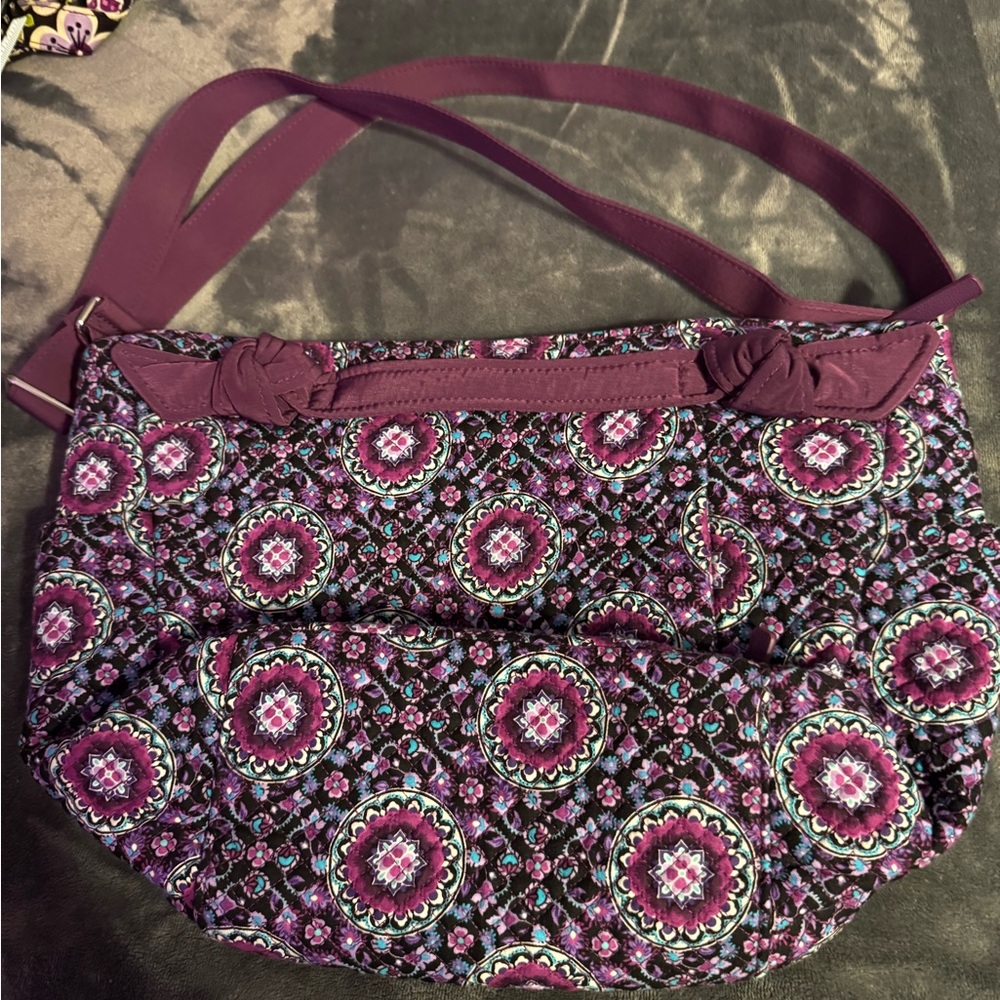 Vera Bradley Crossbody Lilac Medallion Handbag Retired Hadley On the Go Shoulder